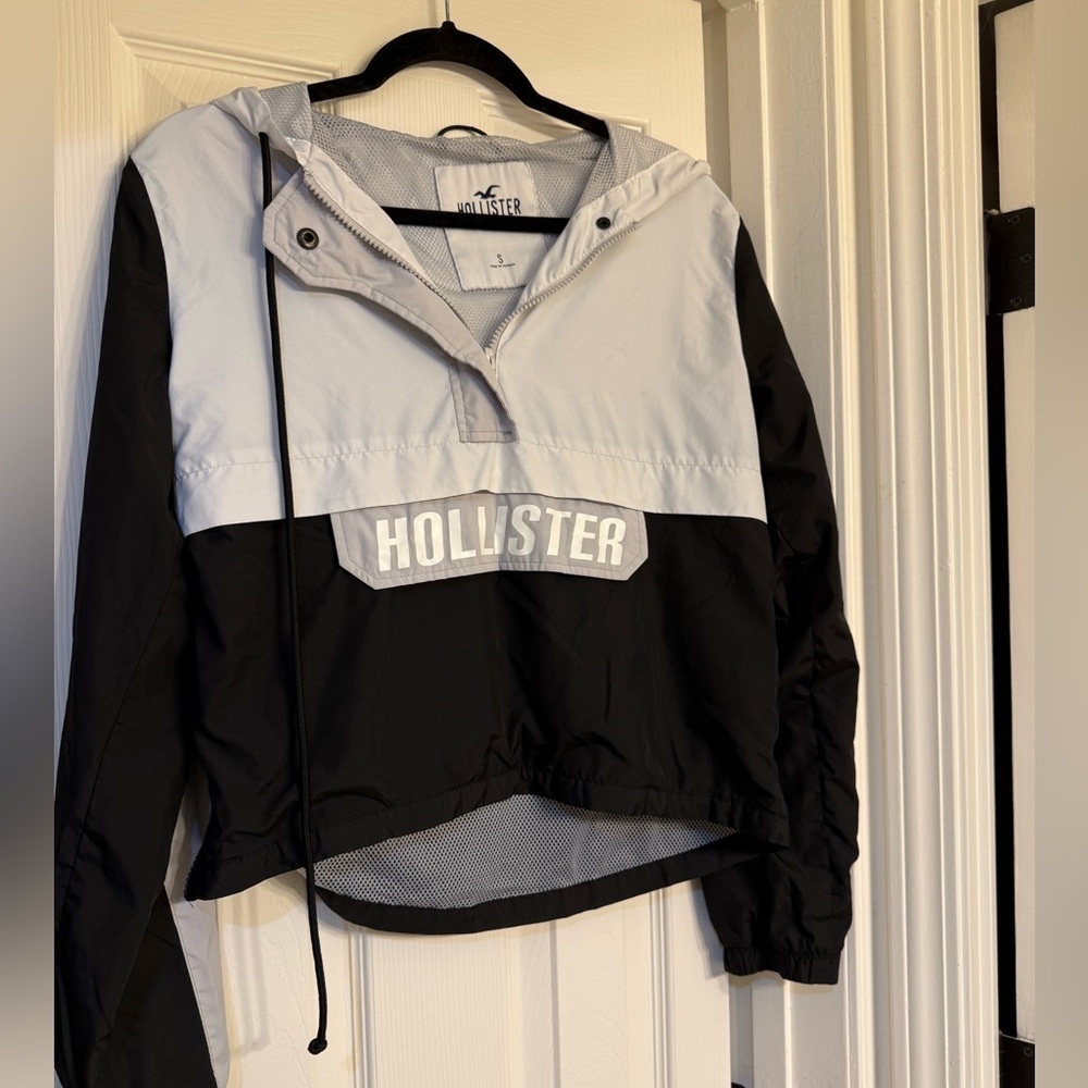 Hollister White and Gray Jacket S